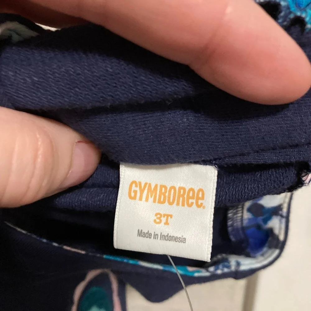 *Gymboree New Navy Blue Embroidered Butterfly Kids Long Sleeve Size 3T Top #X